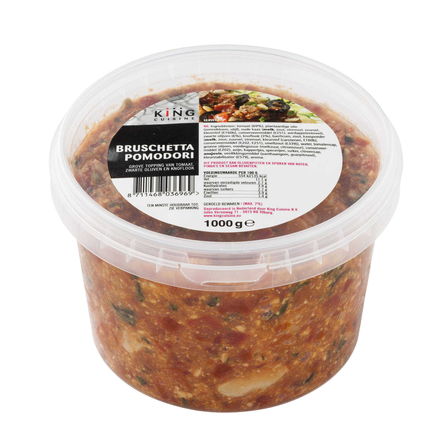 BRUSCHETTA TOMAAT/ZWARTE OLIJF 1kg KING
